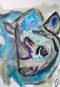 Rhino in Blue