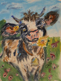 Crazy Cow with Flower Eyes